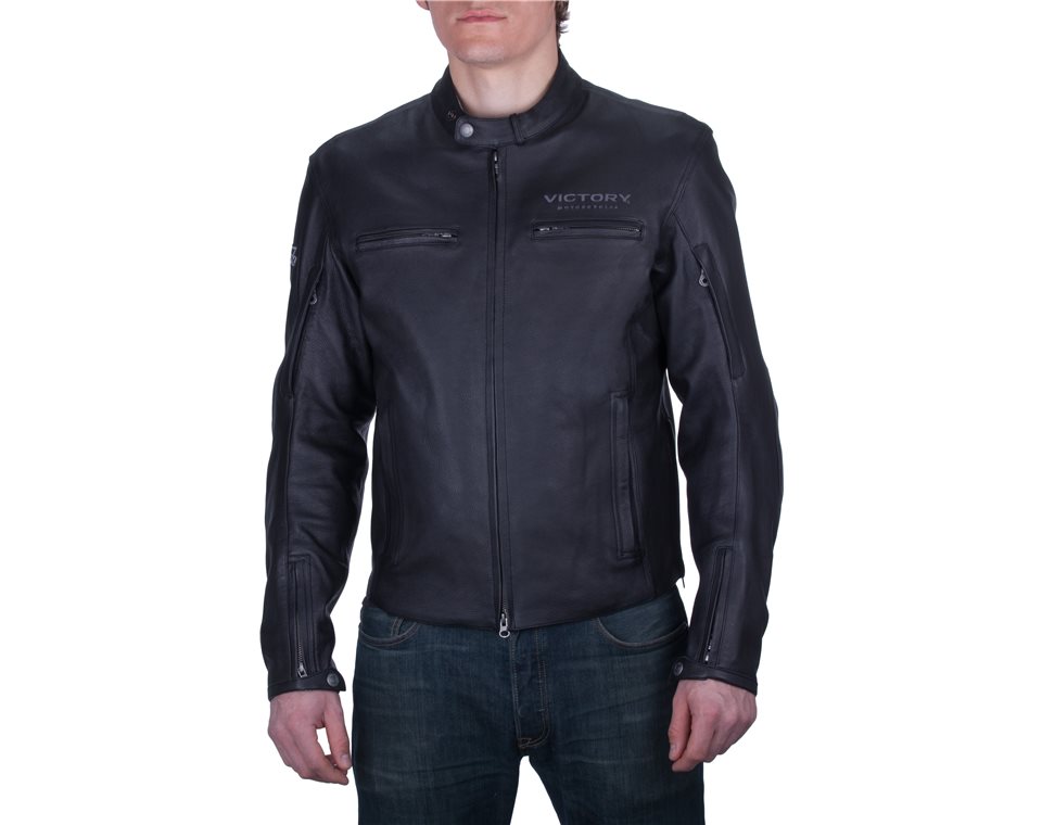 Men's Kingston Jacket Black Leather Victory Motorcycles AU