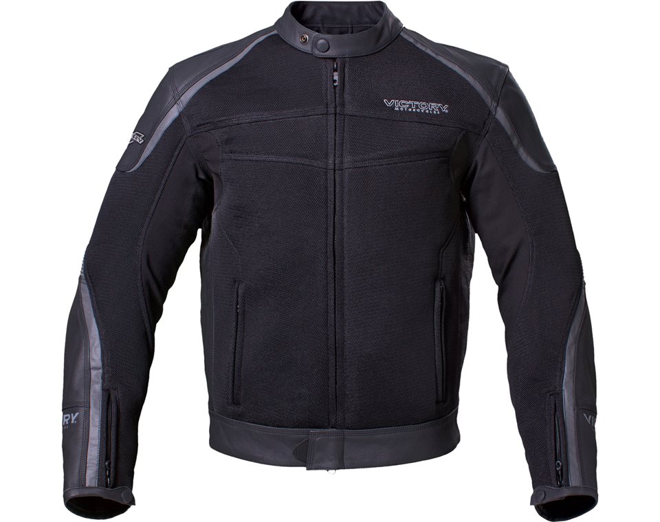 Mens Leather Mesh Hybrid Jacket Black Victory Motorcycles Nz Mens Leather Mesh Hybrid Jacket Black 2864330