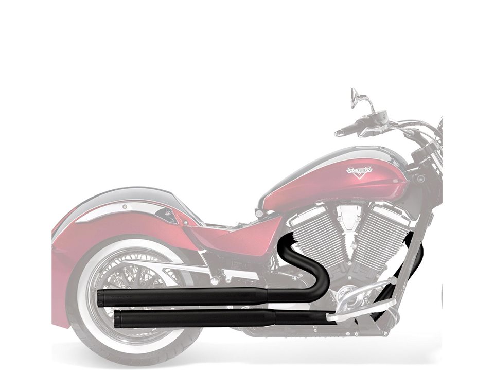 Stage 1 Straights Exhaust System Black Victory Motorcycles AU